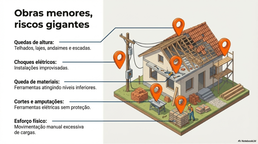 riscos na construção civil trabalho em altura